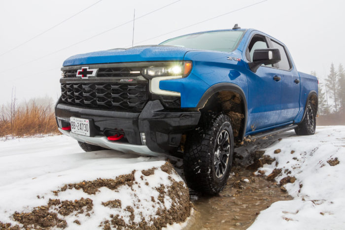2023 Chevrolet Silverado 1500 ZR2 front ditch snow
