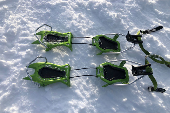 Black Diamond Neve Pro Crampon Review pair on snow