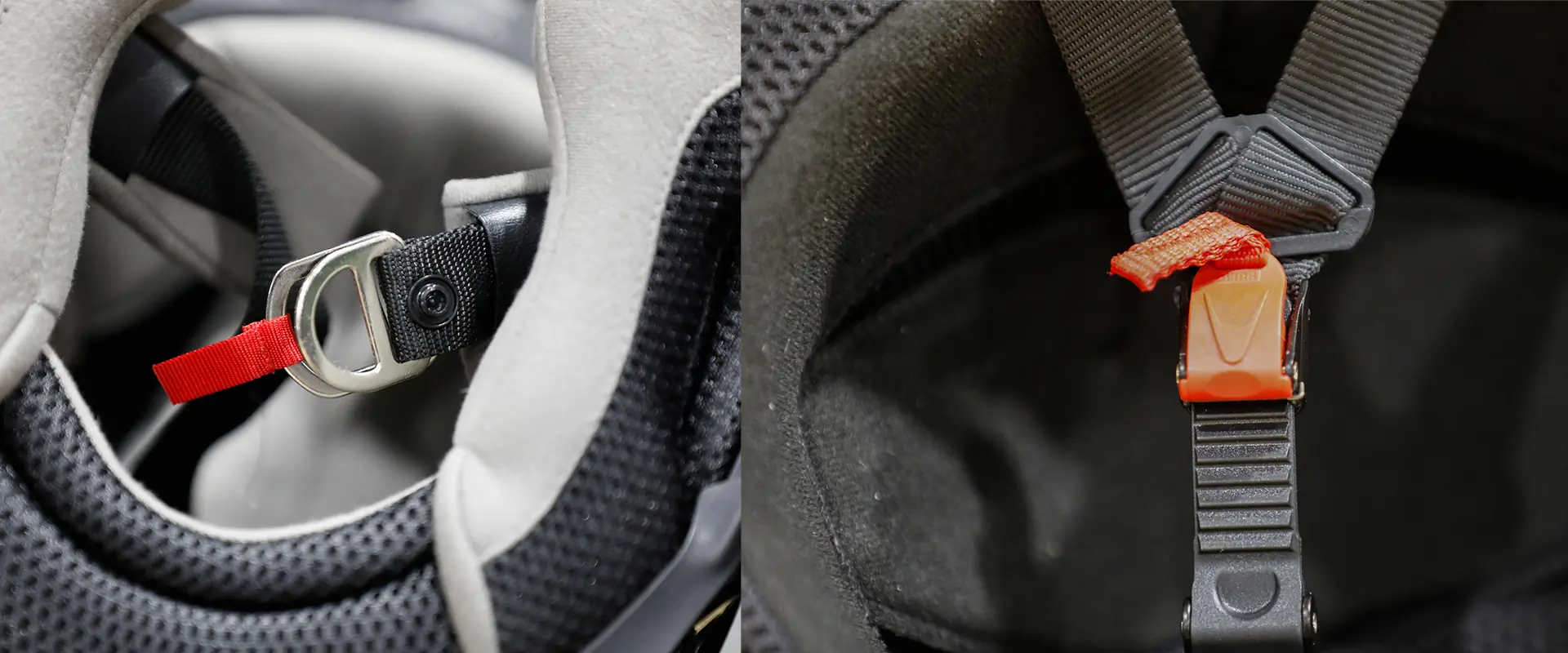 Motorcycle helmet chin straps