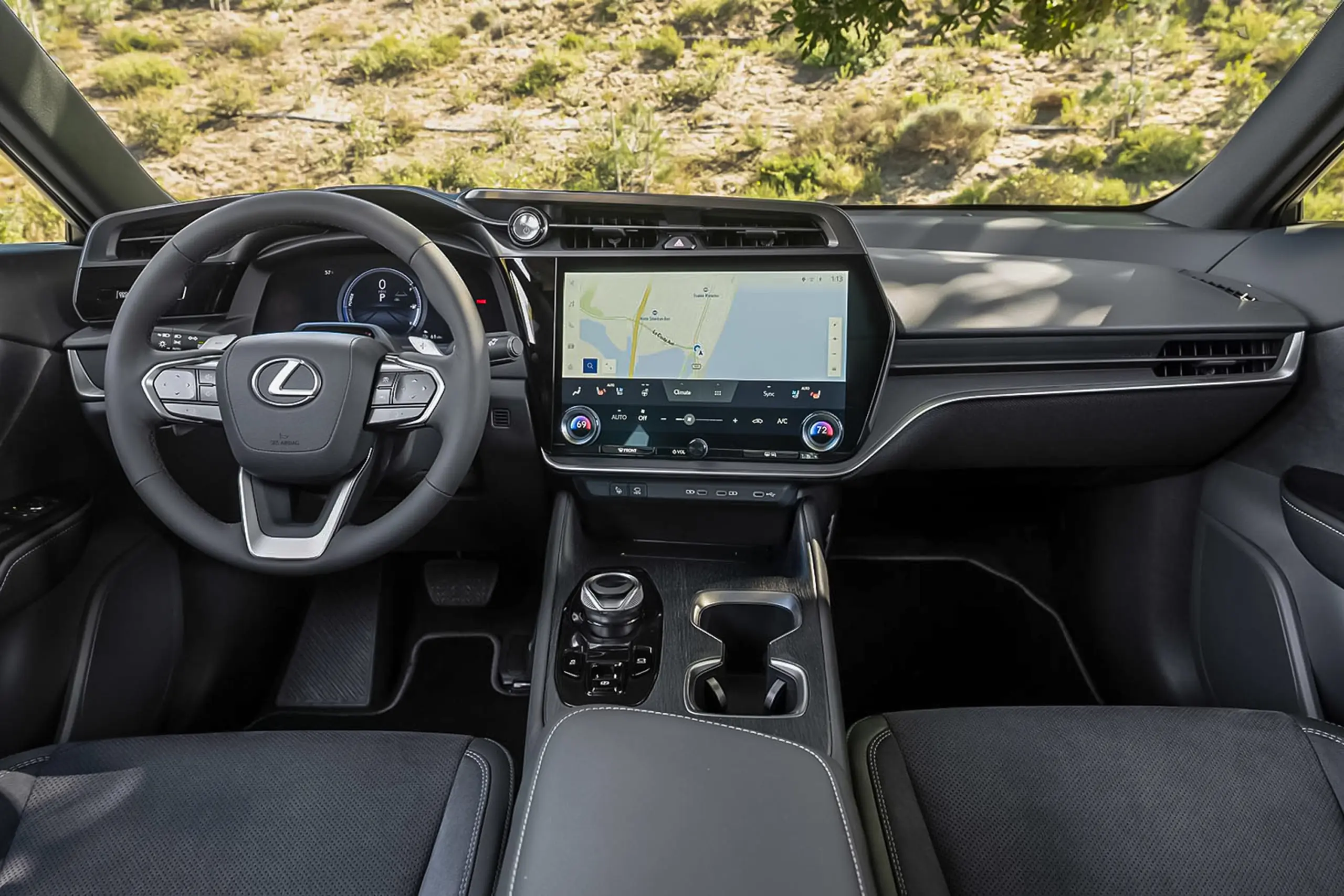 Lexus RZ 450e Review front dash and infotainment screen