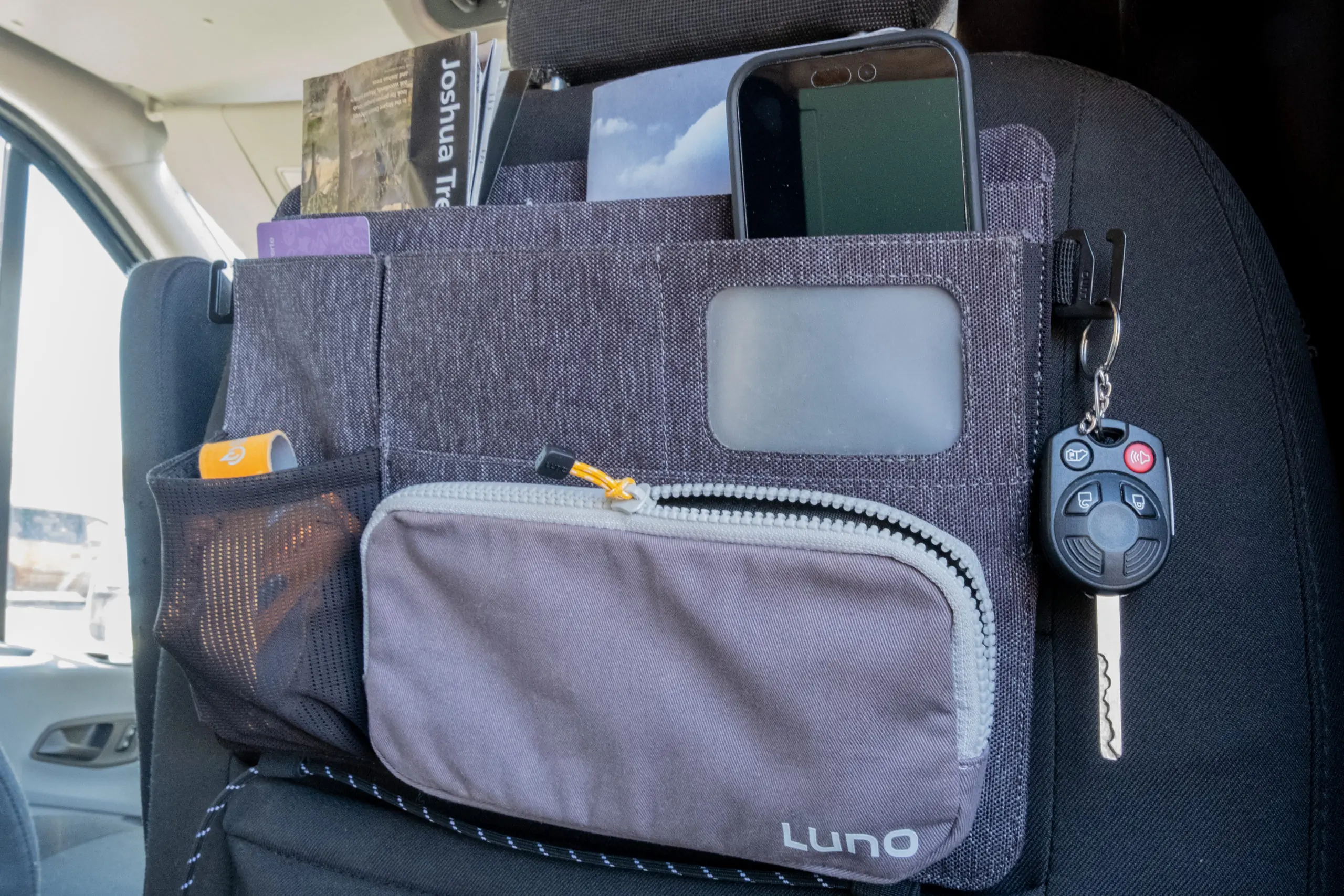 Luno Seatback Organizer in a Campervan Favorite Van Life Gear