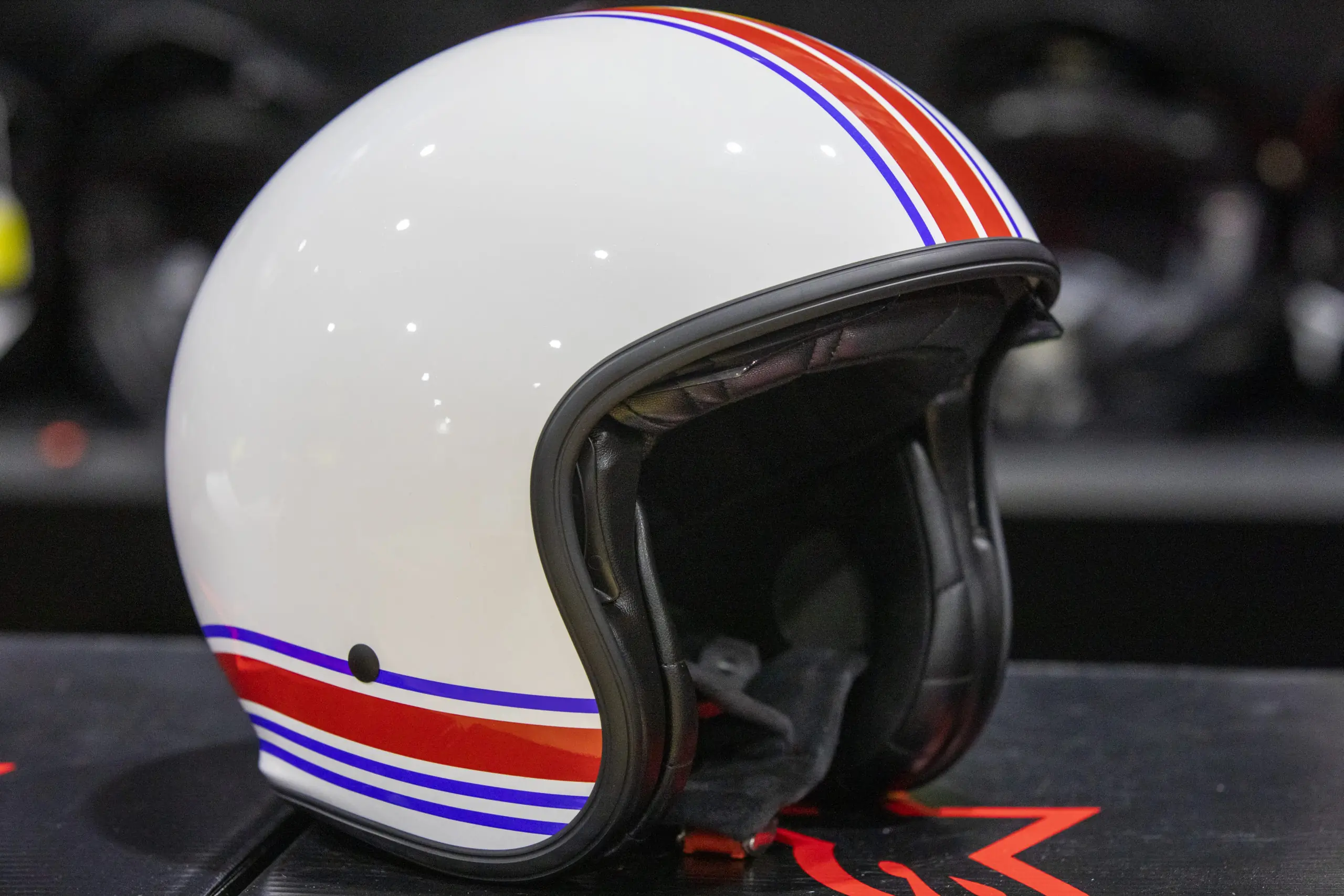 Motorcycle helmet open-face