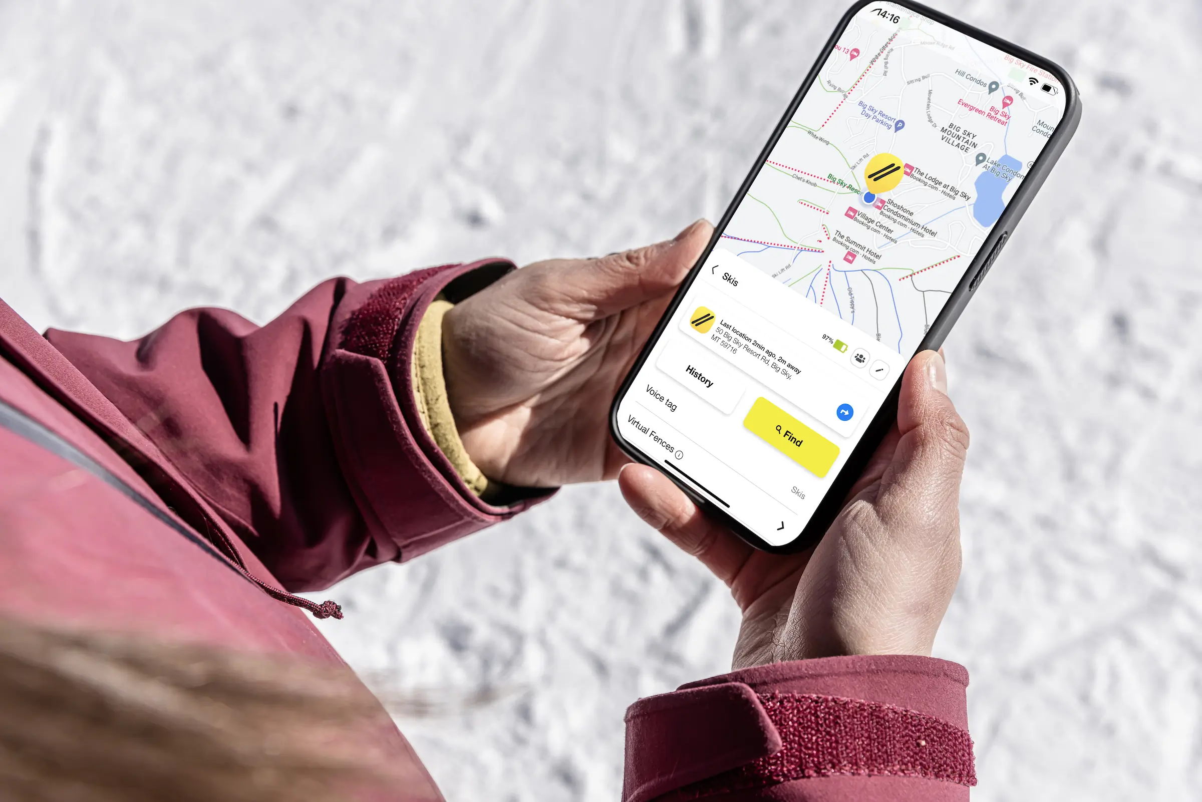 Using the Pebblebee app to track the location of PEAK Lôc8