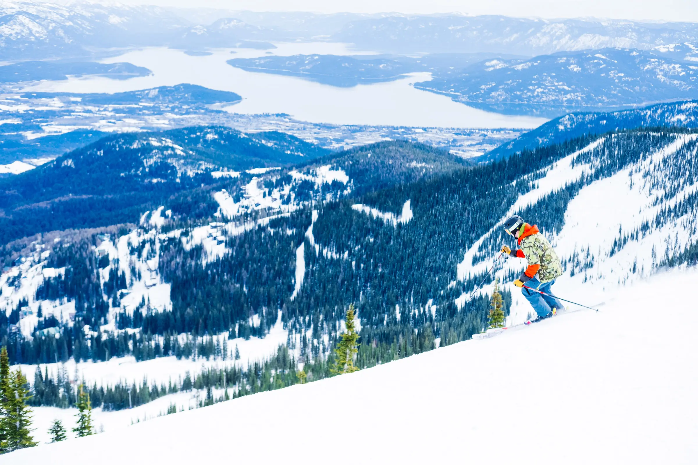 Skiing Schweitzer Mountain