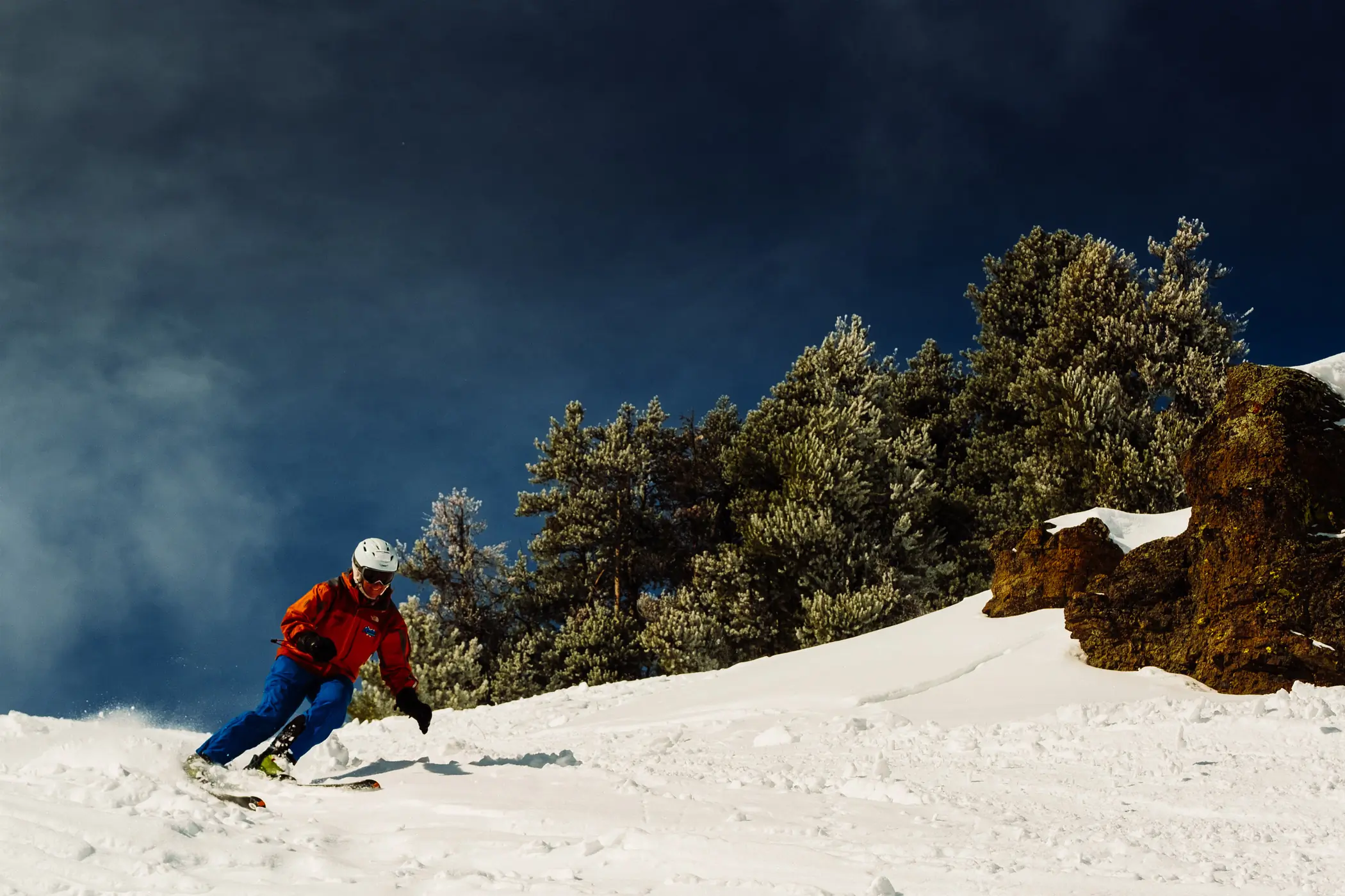 A skier at Bogus Basin