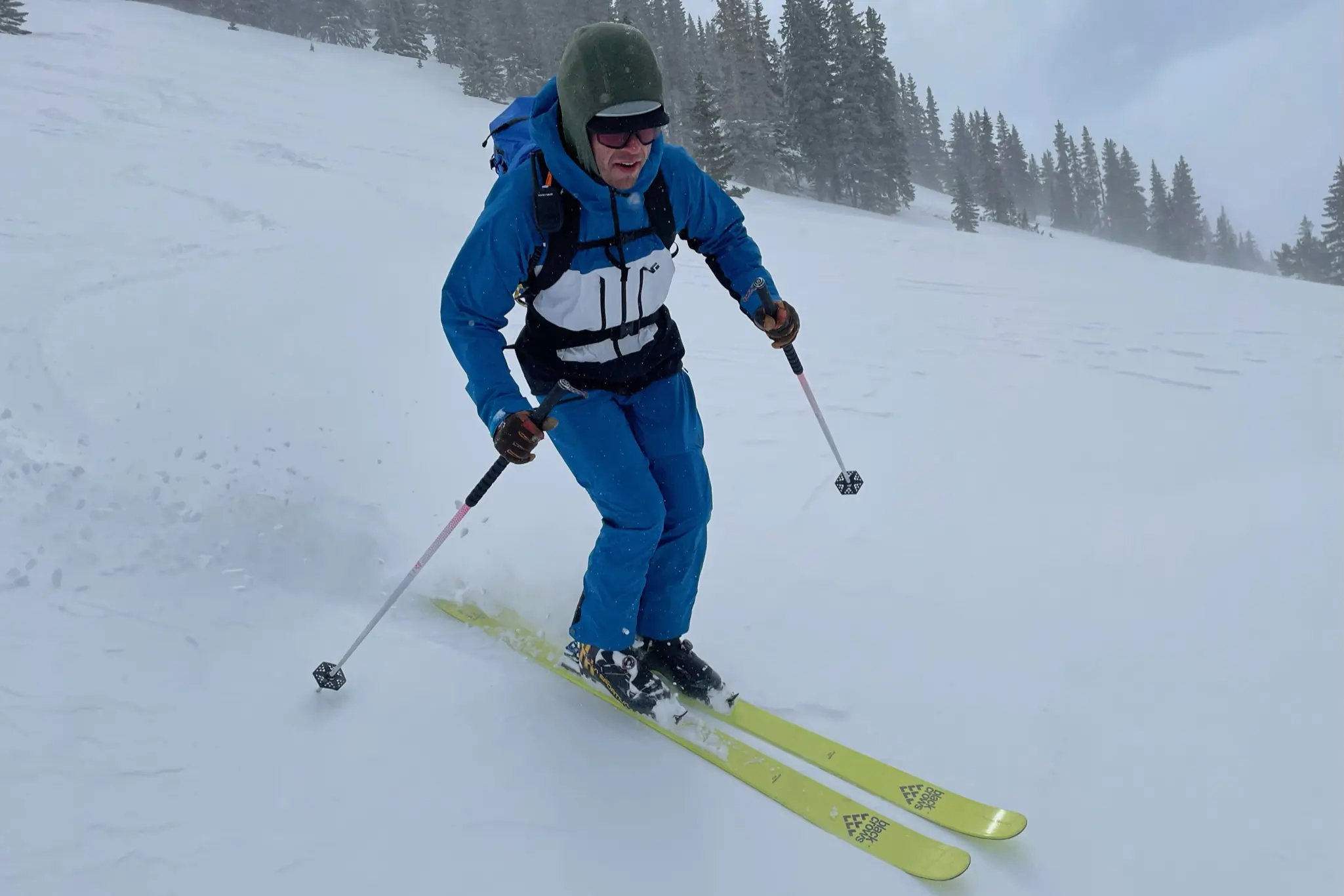 Backcountry skiing in the Skorpius CR II boots