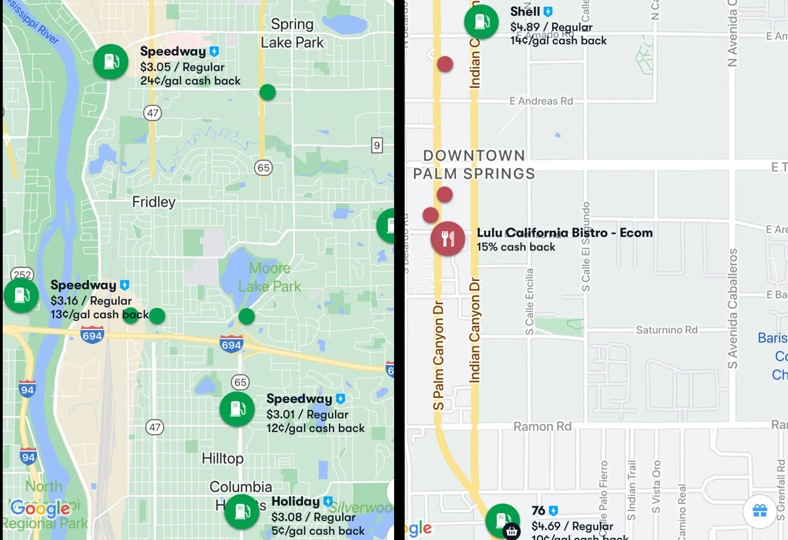 Upside Gas App Screenshots Collage