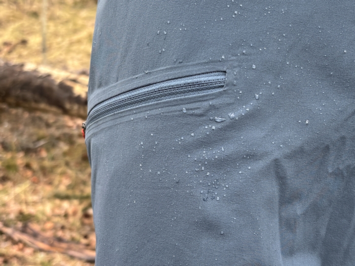 Black Diamond Alpine Light pants testing while climbing