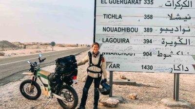 Woman Completes First Crossing of Africa on an Electric Motorcycle