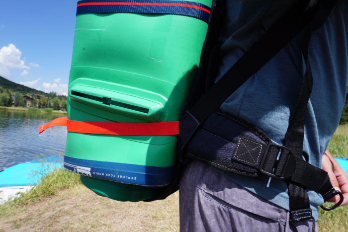 The hip belt and lower straps on the Transformer bag