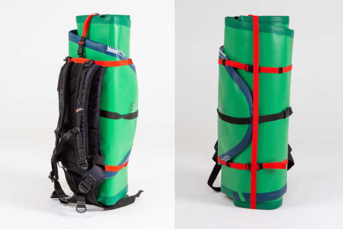 Red Paddle ATB Transformer with backpack and without 