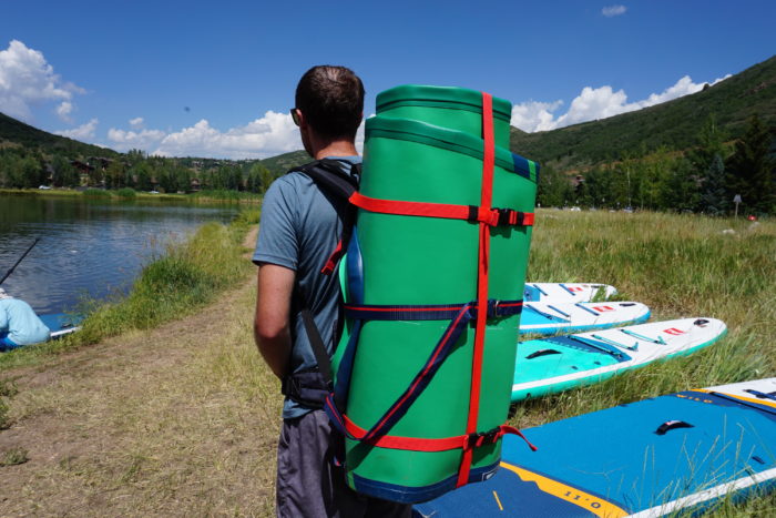 ATB Transformer Red Paddle carry bag; (photo/Mary Murphy)