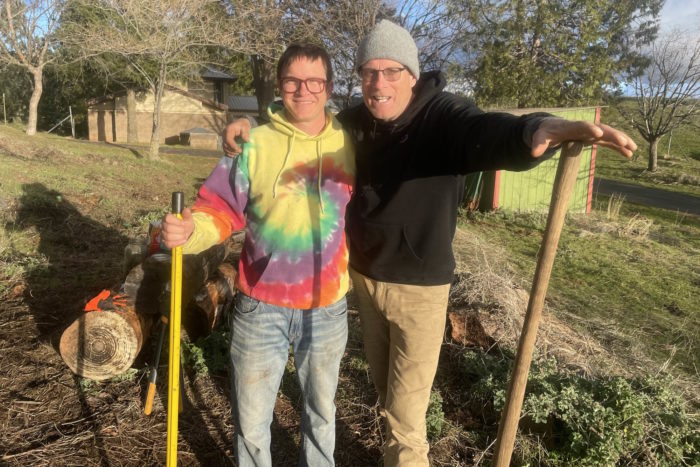 gathering wood with Conrad Anker
