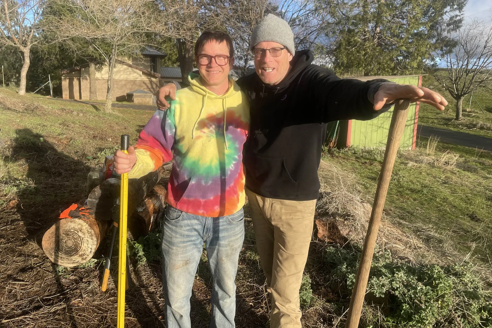 gathering wood with Conrad Anker