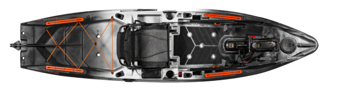 The Old Town Sportsman AutoPilot 120 in limited edition Grey Ghost colorway against a white background. 