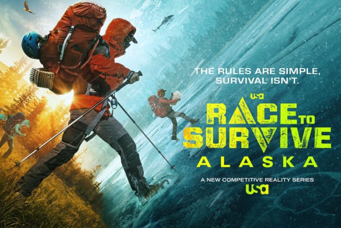 Promo photograph for "Race To Survive," with text showcasing when the show premieres