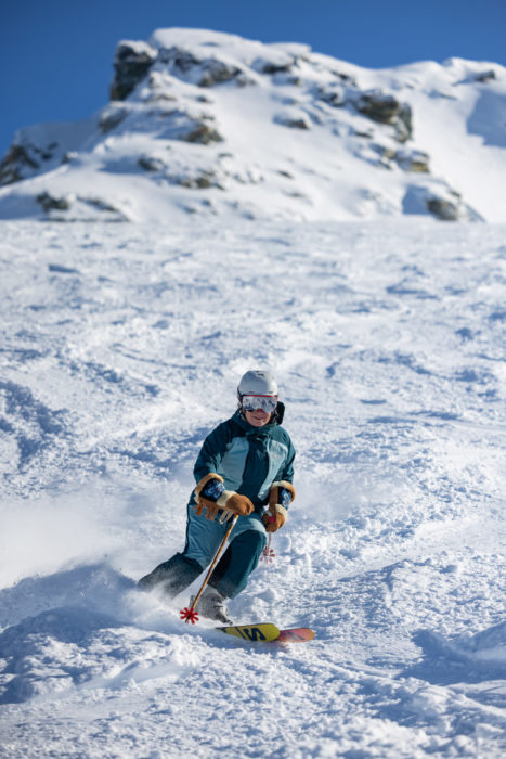 Skier testing the Atomic HAWX ULTRA XTD BOA 
