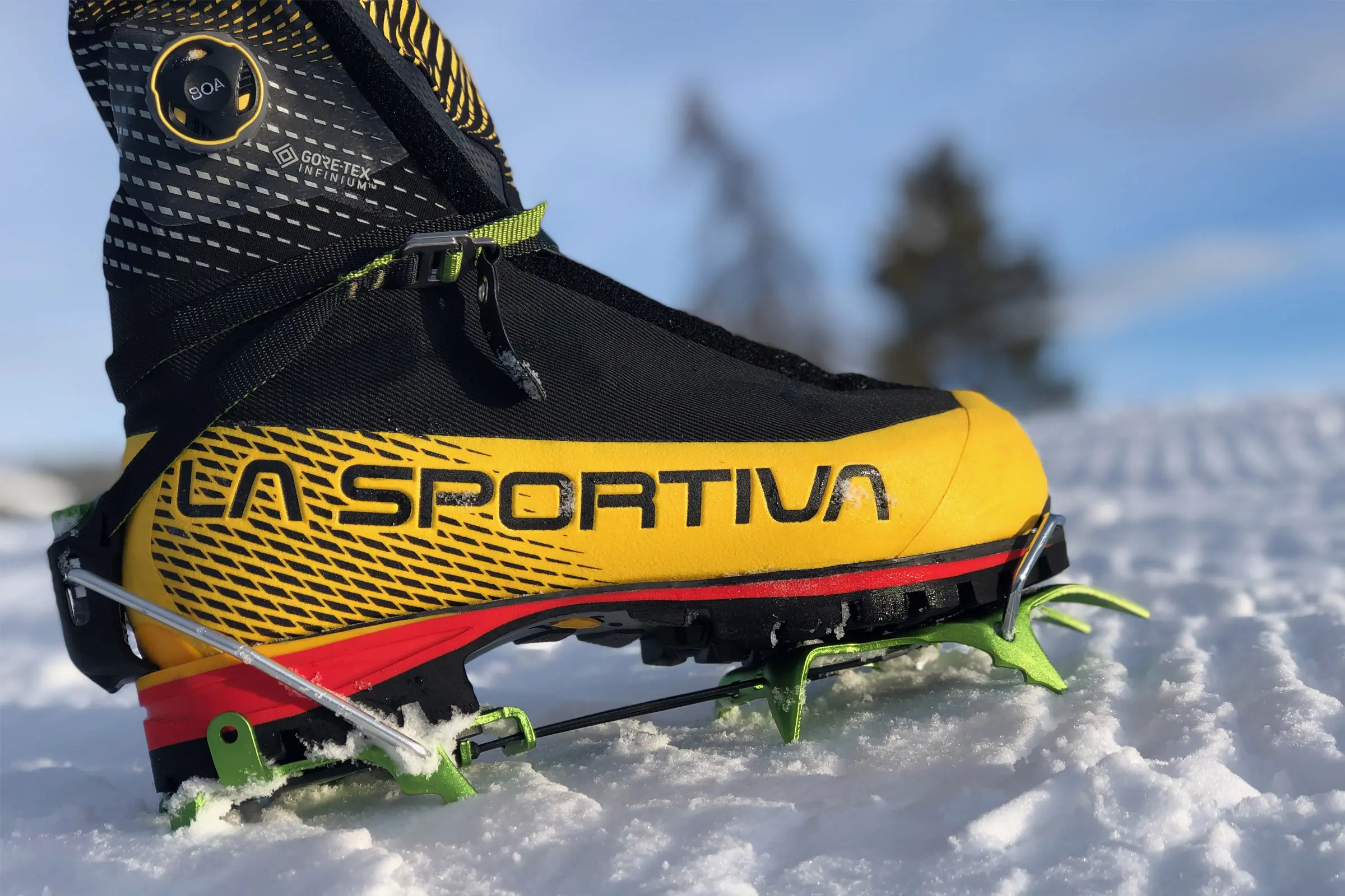 Black Diamond Neve Pro Crampon Review on boot on snow