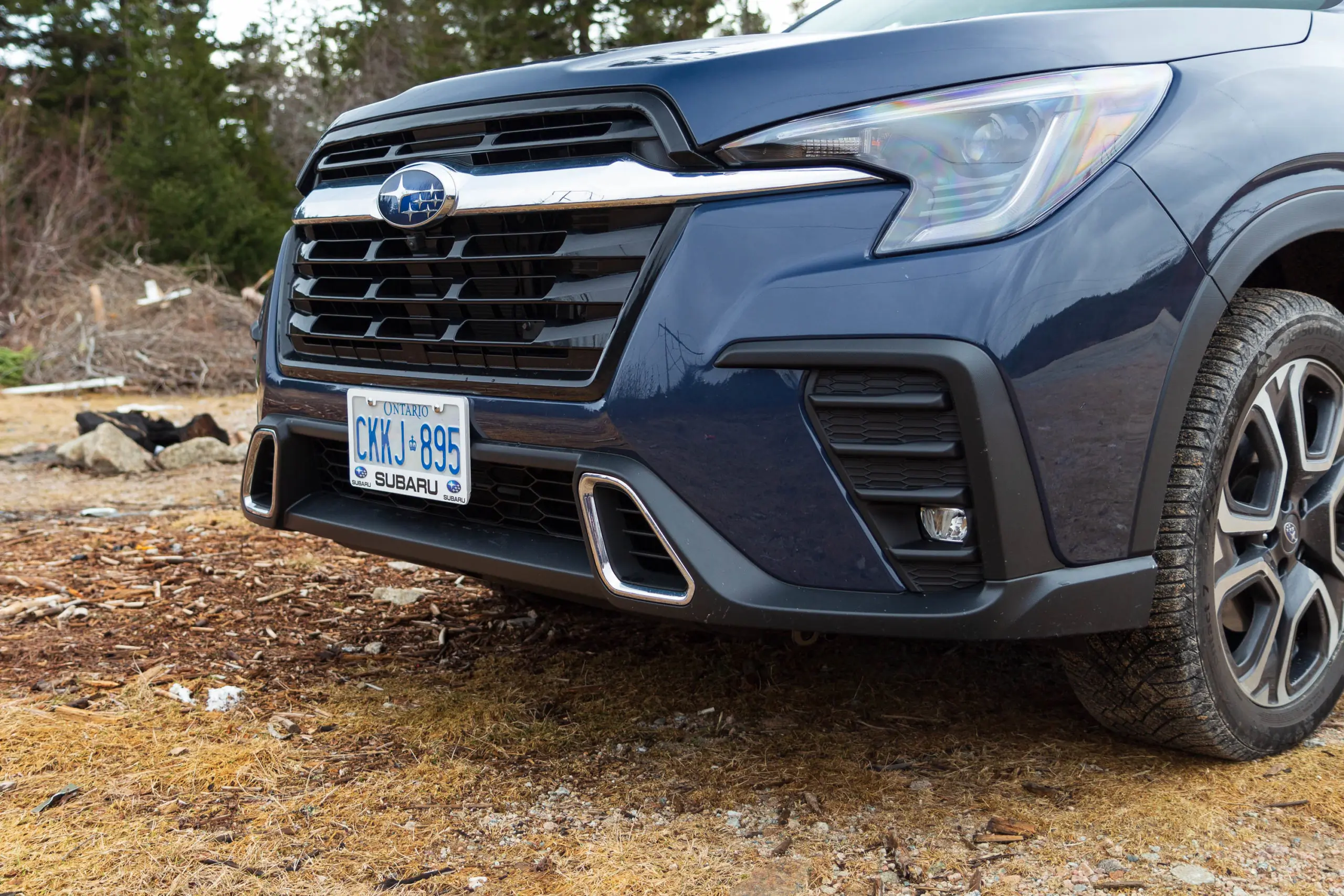 2023 Subaru Ascent Review front close-up of grille