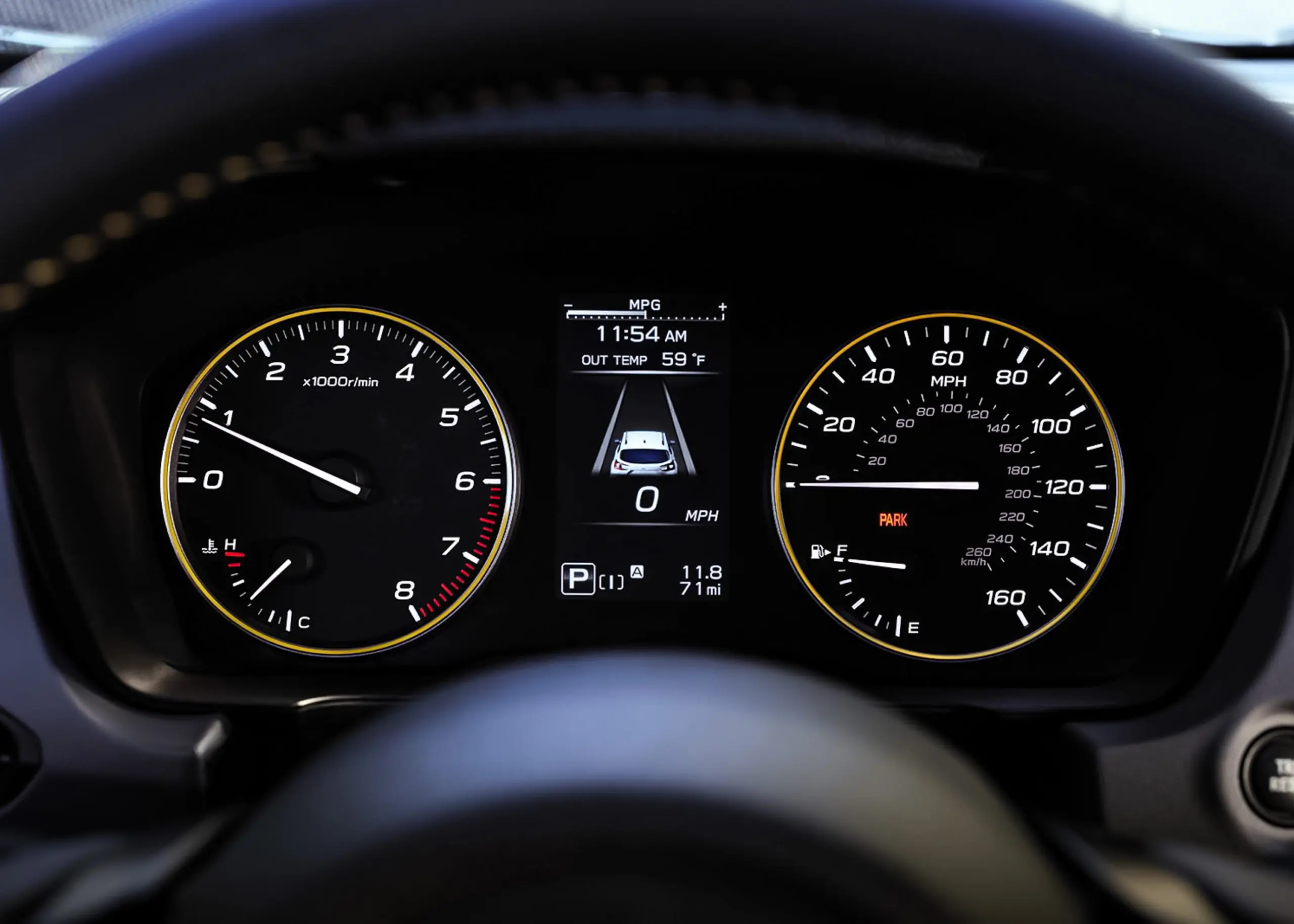 2024 Subaru Crosstrek Review close-up of instrument panel