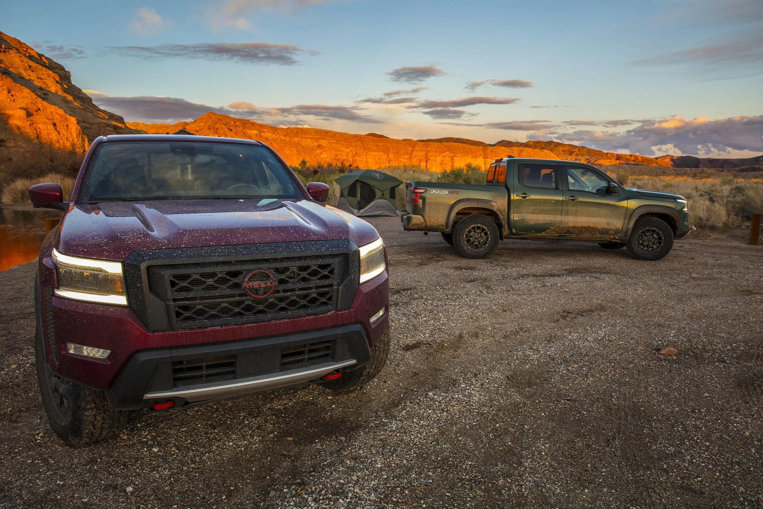 2023 Nissan Frontier PRO-4X on the Mojave Road
