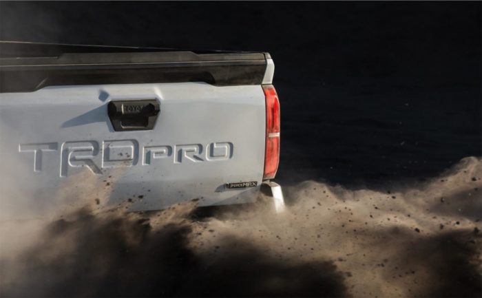 2024 Toyota Tacoma TRD Pro tailgate teaser
