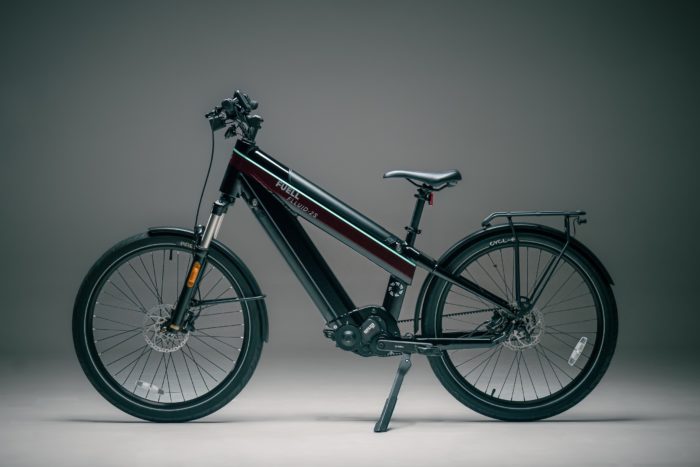 side profile view of an ebike