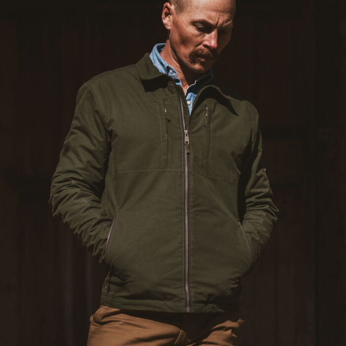 Man wearing LIVSN Century Jacket