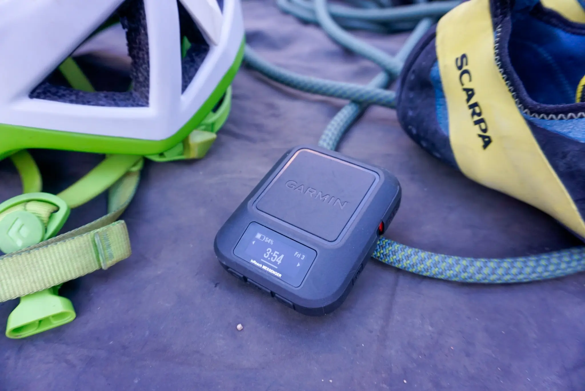 Garmin Messenger Beside Climbing Gear