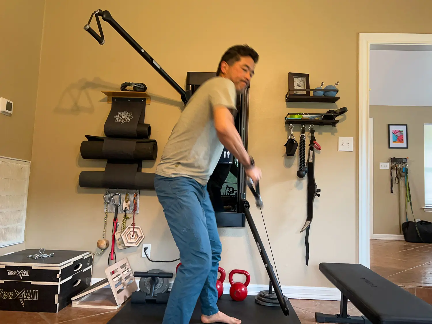 The author training on the Tonal