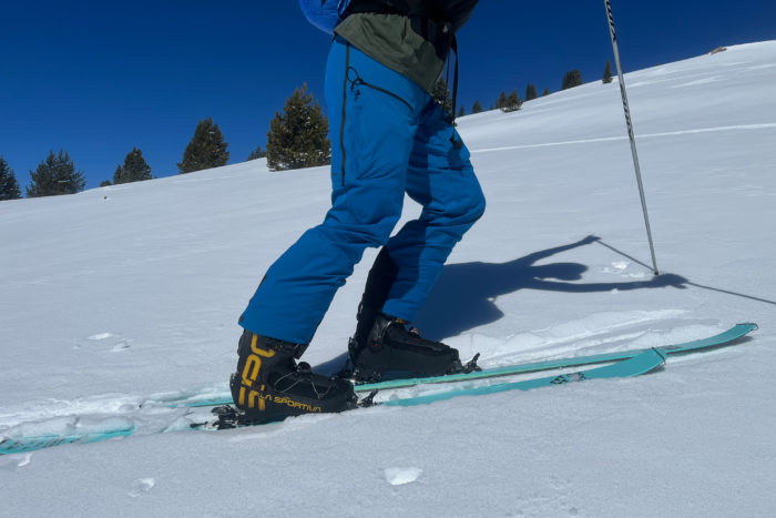 Black Diamond Hybrid Collection Dawn Patrol layering system in use; (photo/Bergen Tjossem)