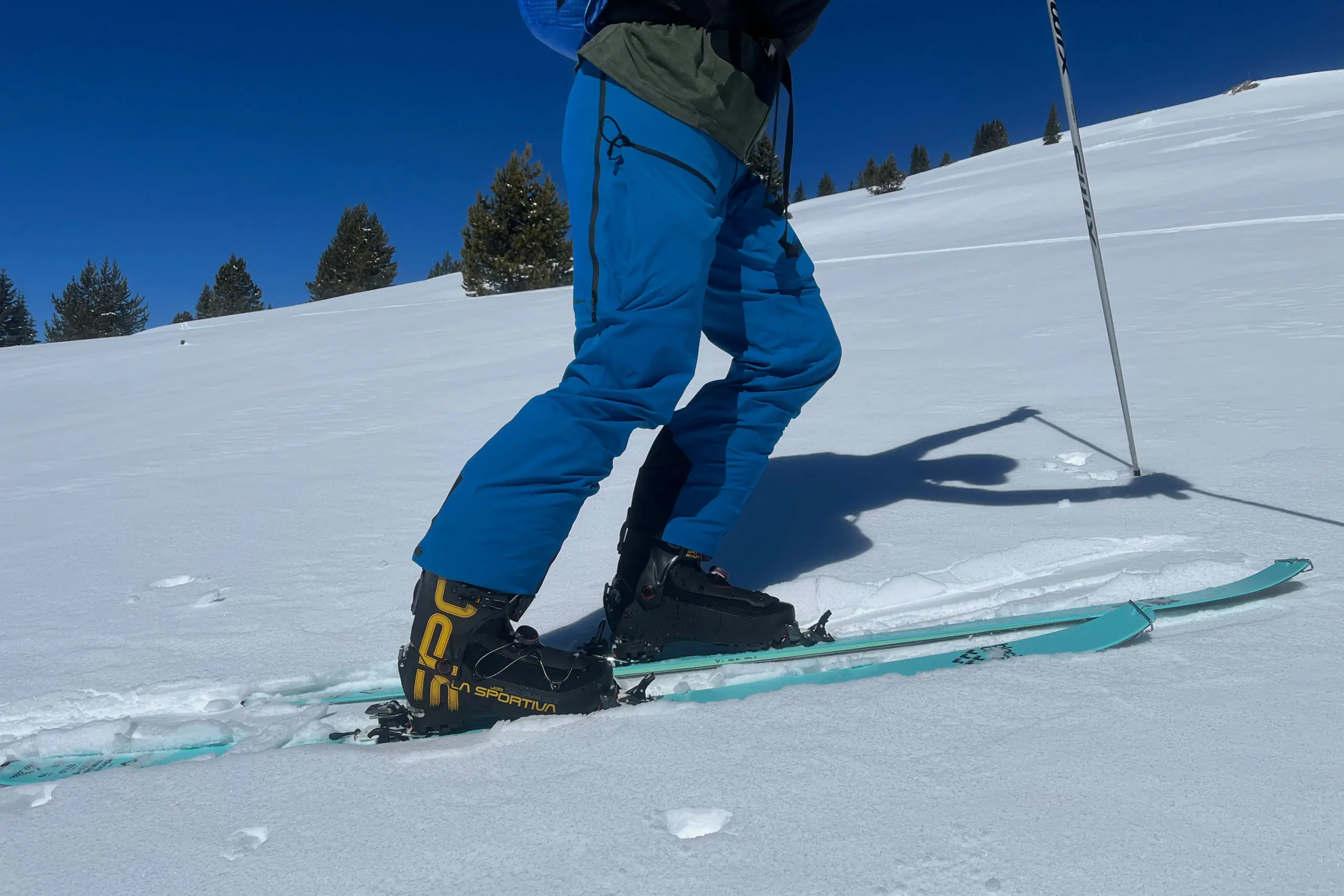 Black Diamond Hybrid Collection Dawn Patrol layering system in use; (photo/Bergen Tjossem)