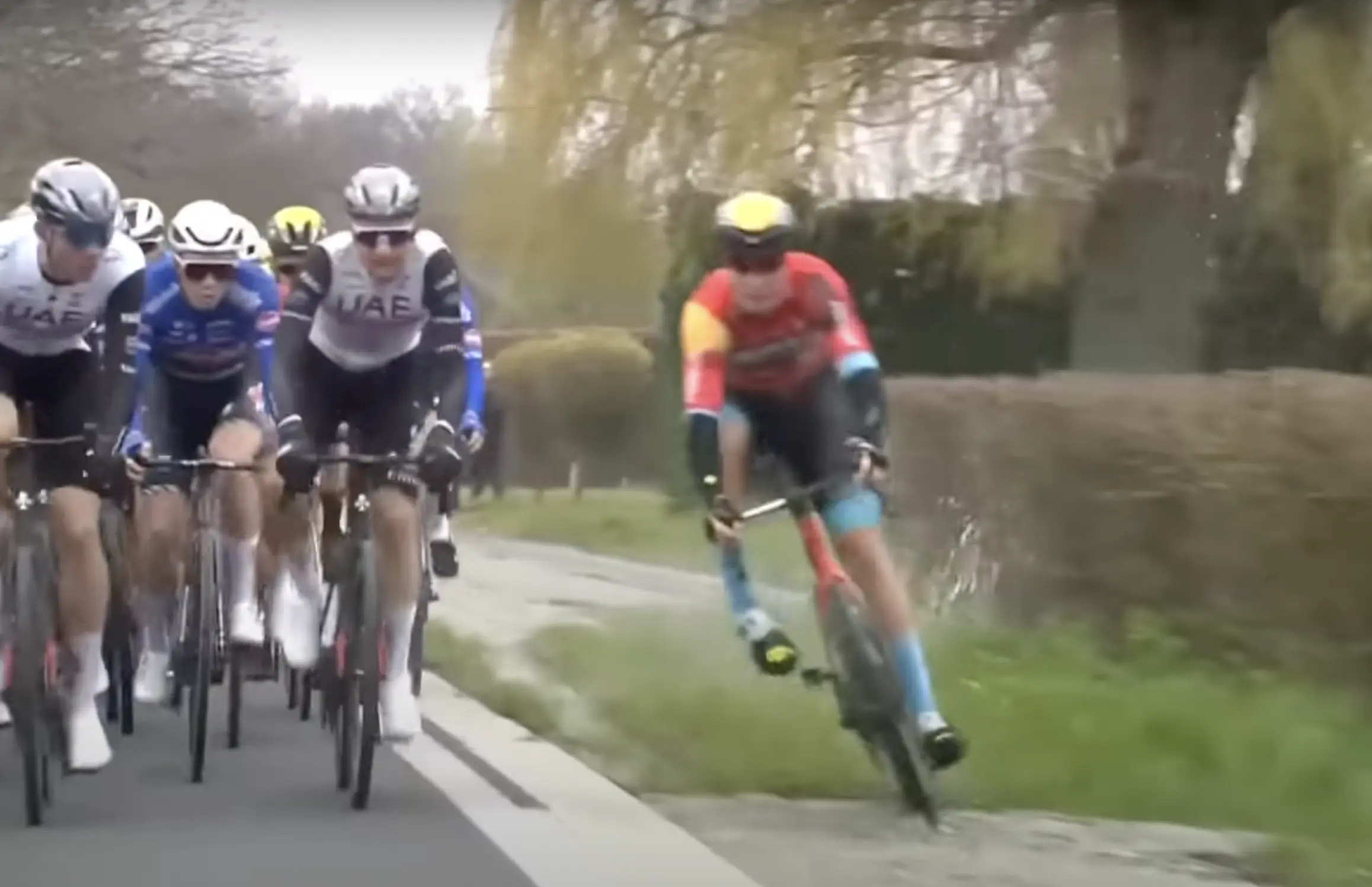Mistake by Rider Causes Massive Crash at Tour of Flanders