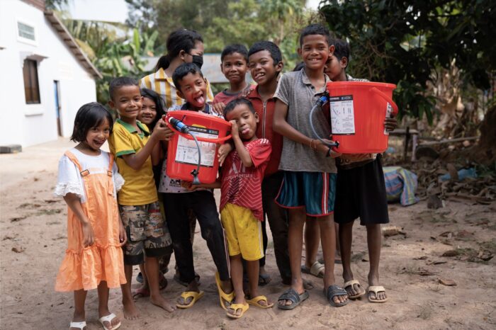 Sawyer filters bring clean water to developing countries; (photo/Sawyer)