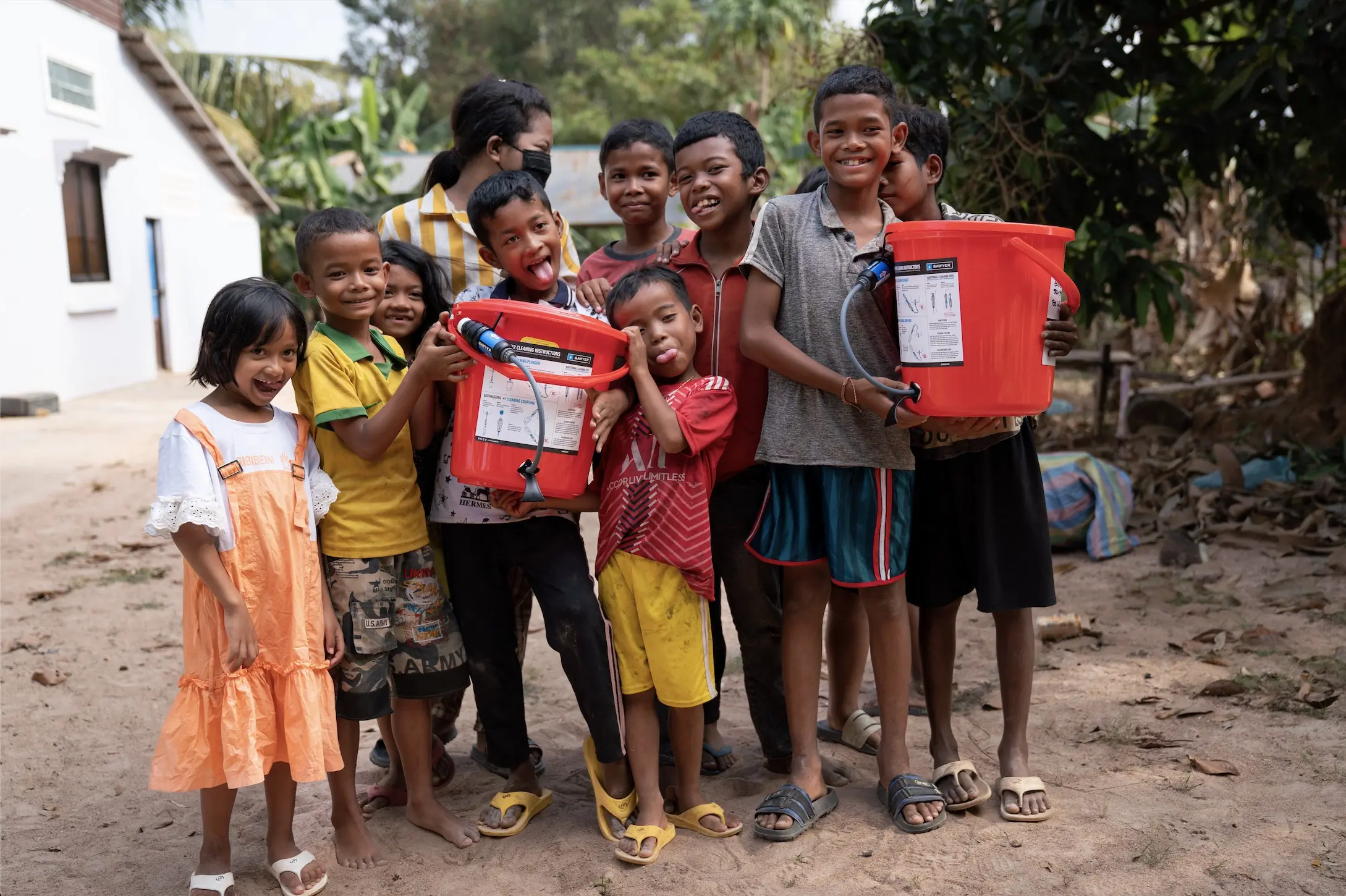 Sawyer filters bring clean water to developing countries; (photo/Sawyer)