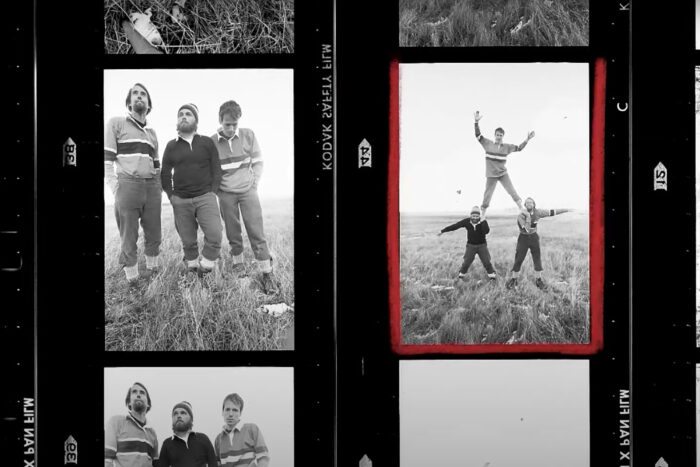 photo negatives arranged in a collage