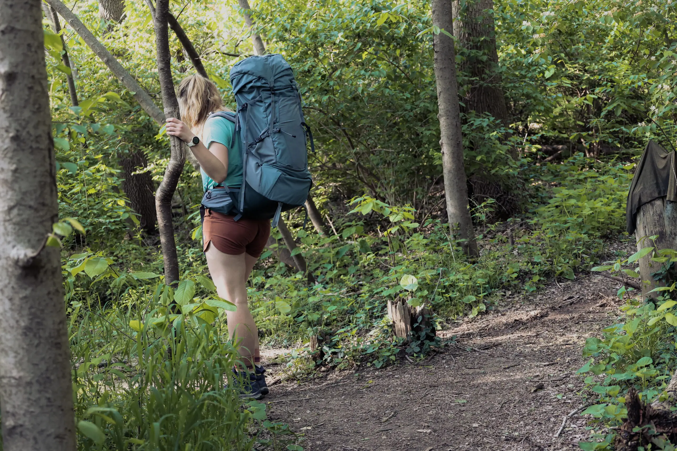 Testing out the Deuter Aircontact Lite and Core Backpacks; (photo/Aubrey Byron)
