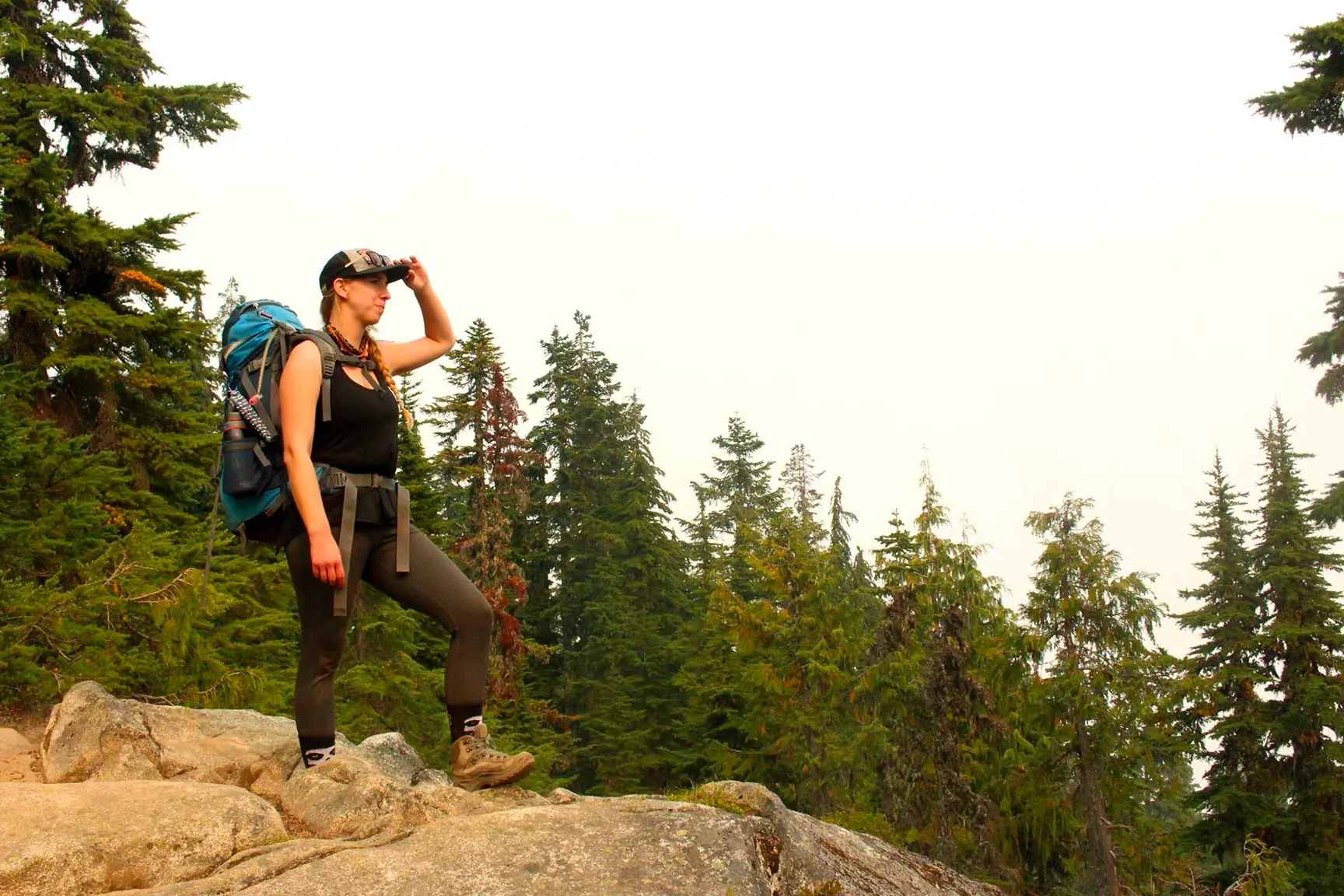 Testing out the Deuter Aircontact Lite and Core Backpacks; (photo/Aubrey Byron)