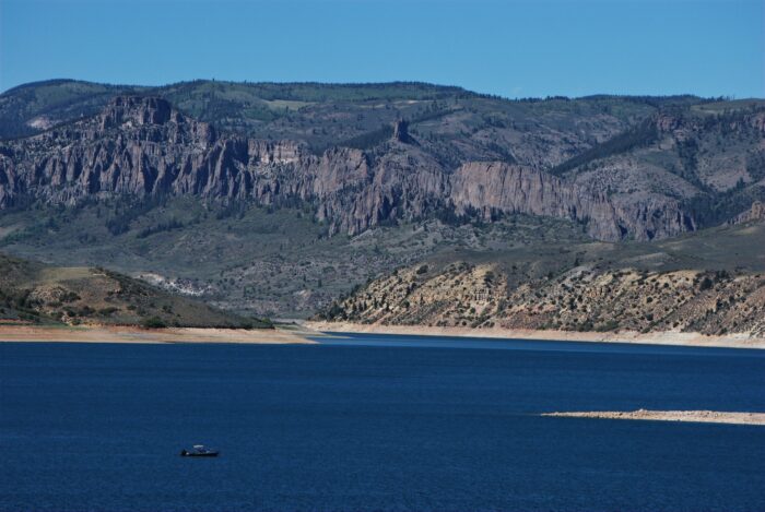 blue mesa reservoir and its namesake rock formation