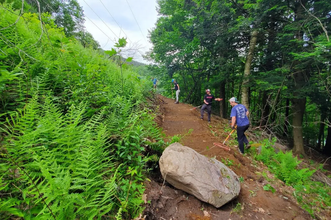 Vermont builds adaptive mountain bike trails; (photo; Richmond Mountain Trails Association)