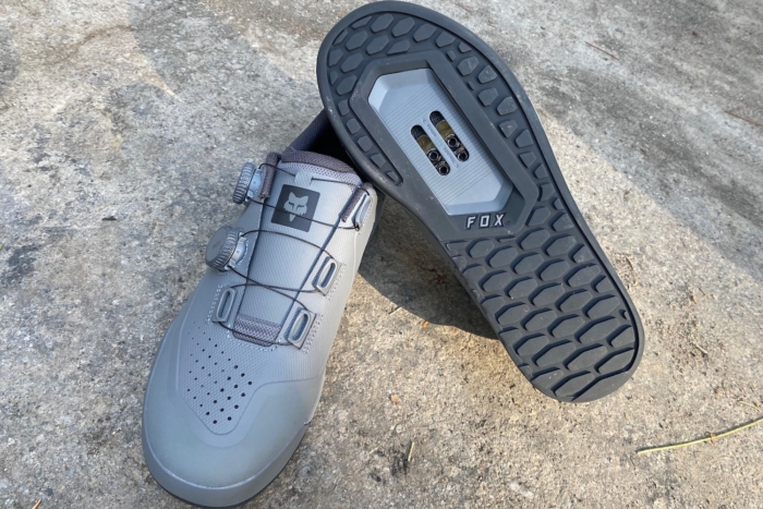 The uppers and soles of the Fox Union BOA shoes