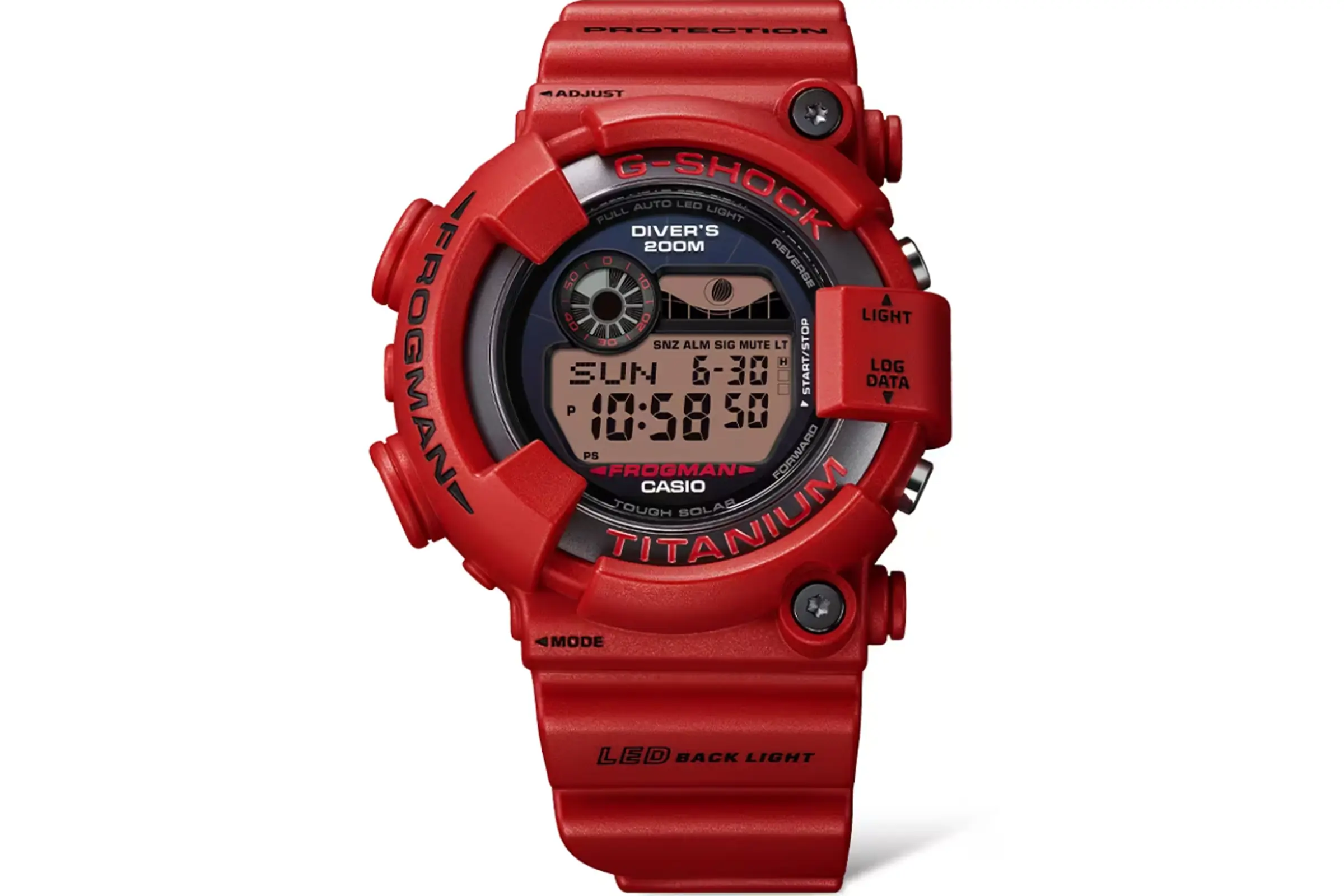 G-SHOCKMASTER OF G　FROGMAN Diver's watch G-Shock Master of G-Sea Frogman Watch Digital Dial Red Resin