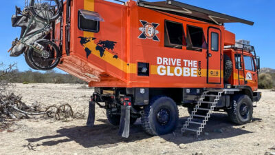 Massive Orange Overland Camper Up for Auction: ‘Drive The Globe’ Stewart & Stevenson
