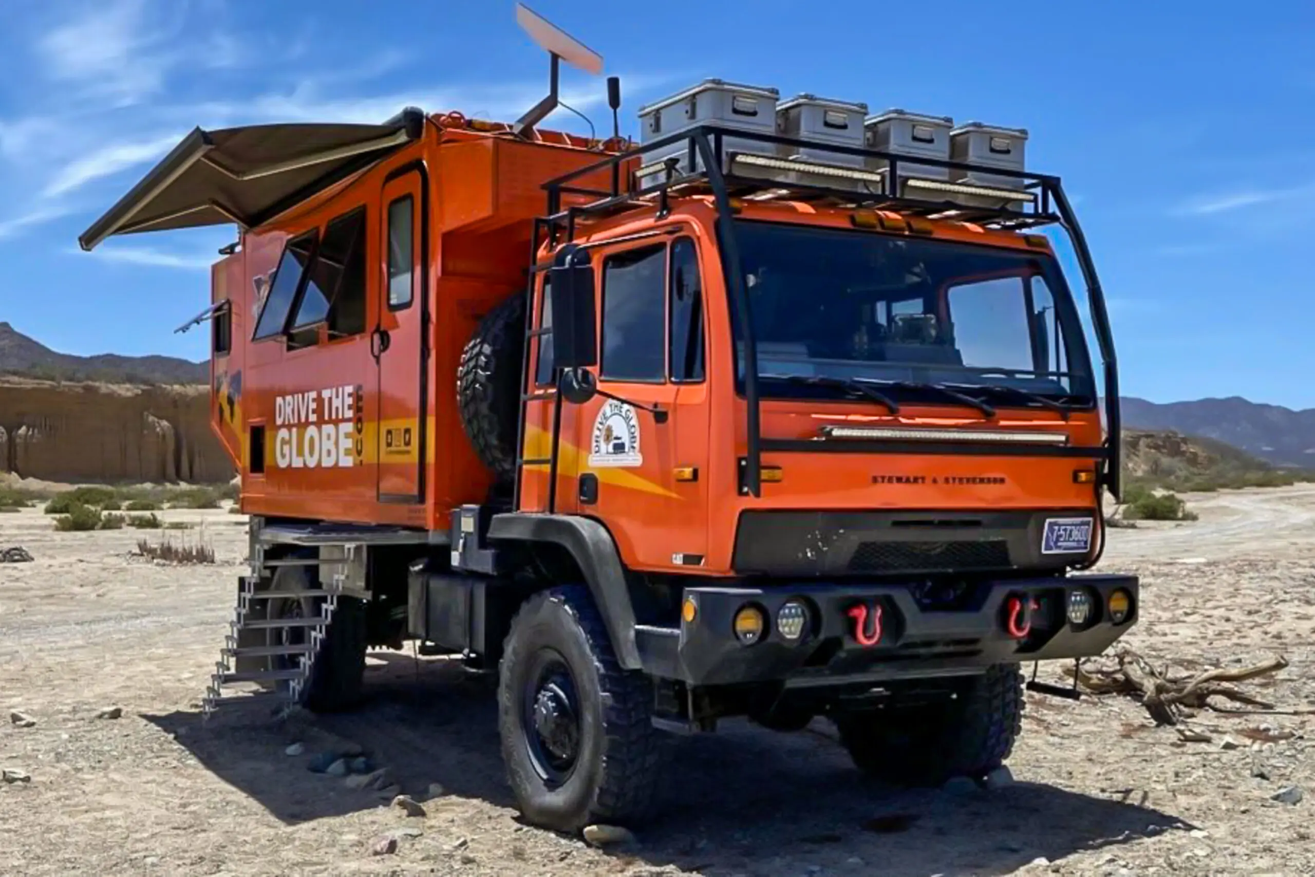 Drive The Globe Stewart & Stevenson overland camper on Bring a Trailer