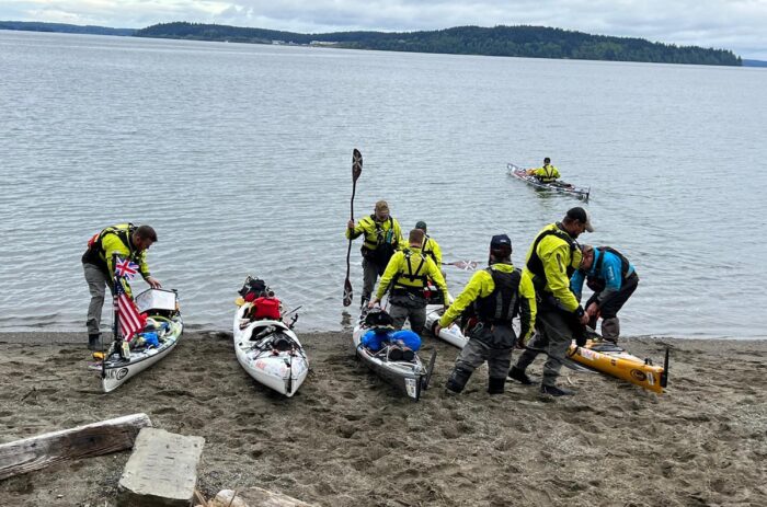 The team leaving for the 2,000km Inside Passage expedition on Sunday