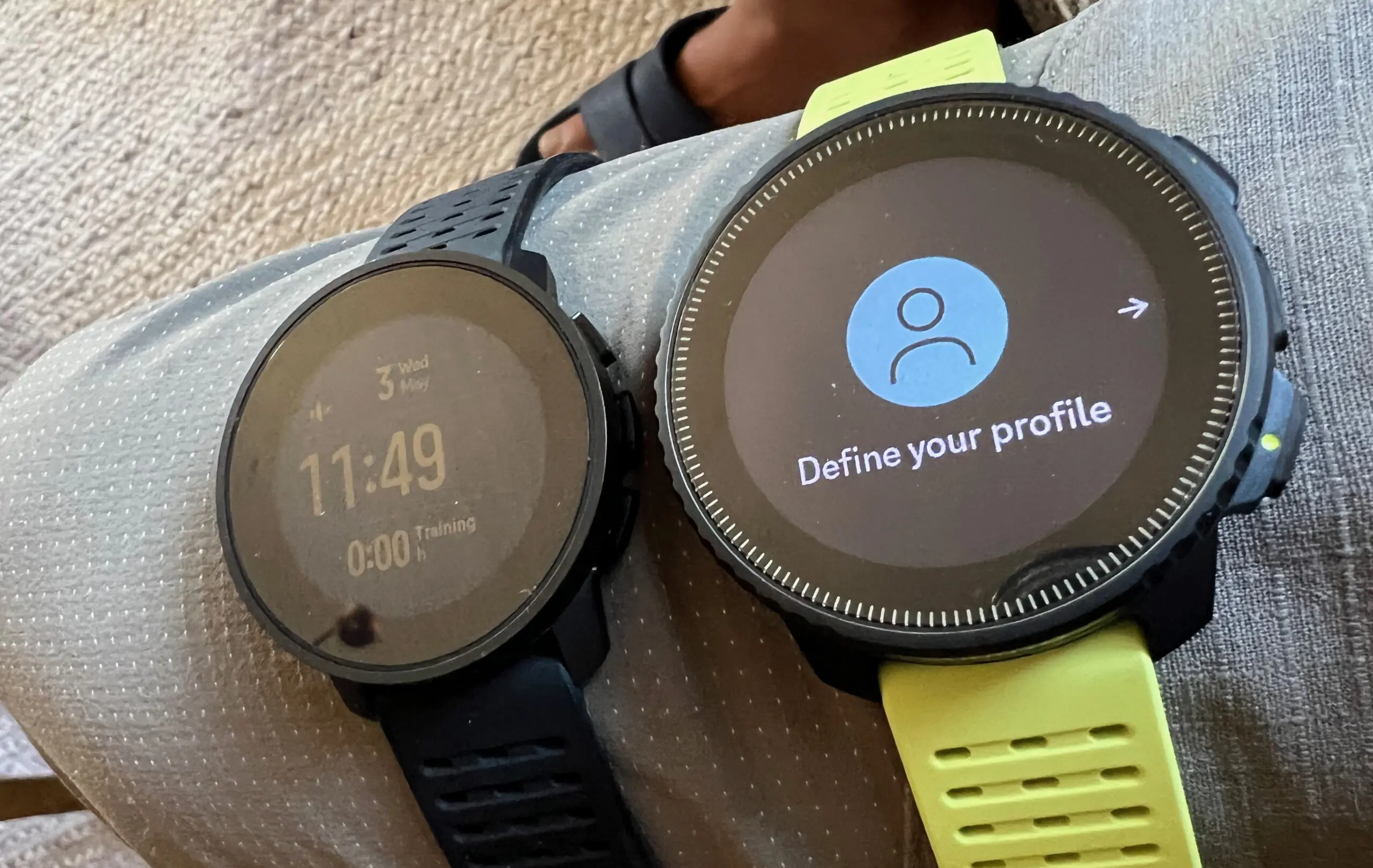 Suunto Vertical next to Suunto 9 Peak Pro