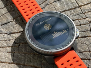 Suunto Vertical watch showing solar charging