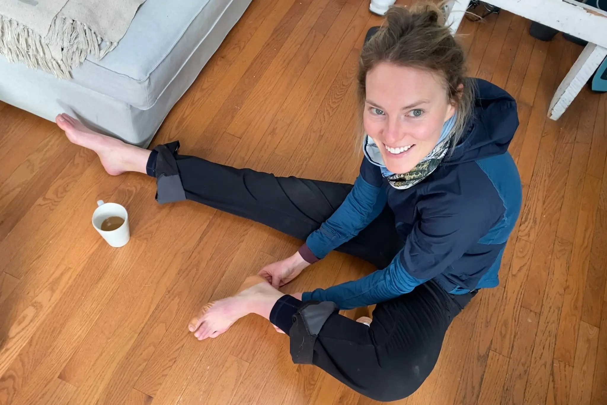 Using Leukotape to prevent a friction blister; (photo/Bergen Tjossem)