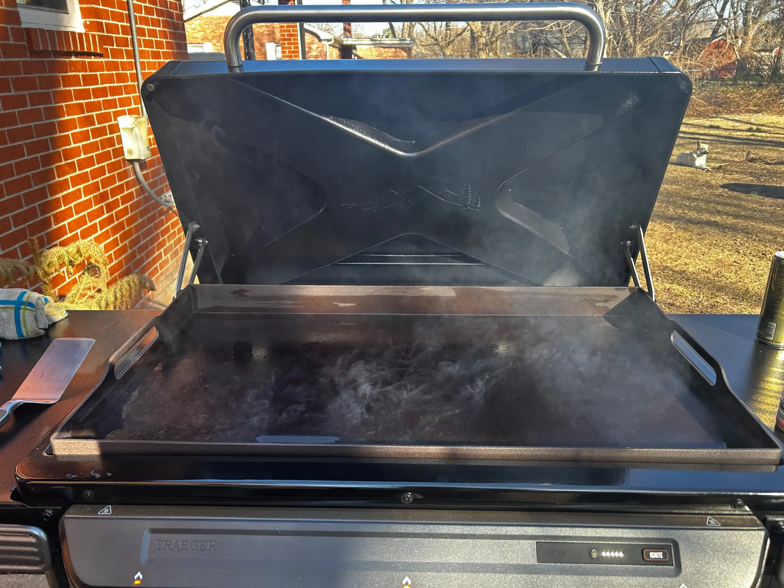 traeger flatrock propane grill pre-seasoning