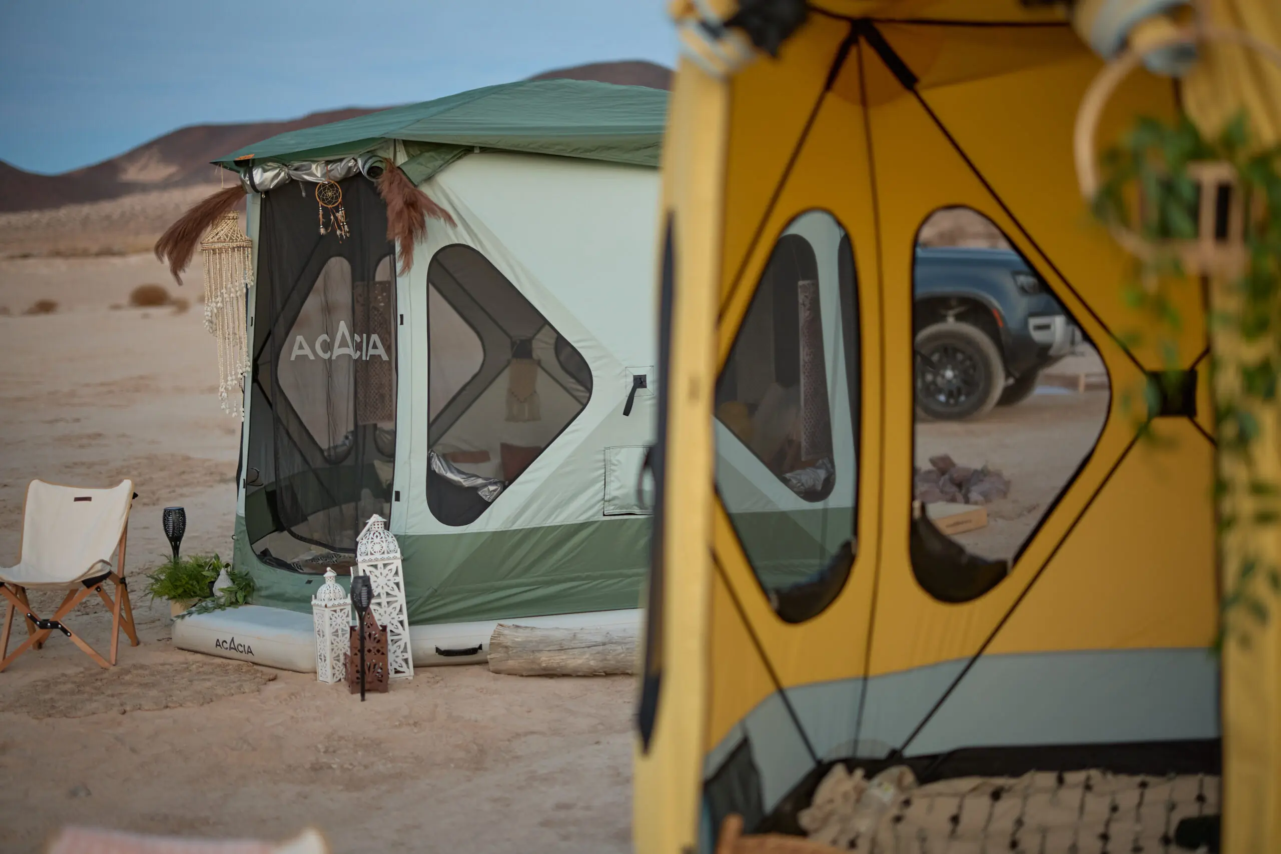 Space Acacia is a floating glamping tent; (photo/Acacia)